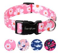 Unique style paws Collier pour chien marguerites roses Harnais Colliers & Laisses pour Collier Chien Large Nœud papillon Chaîne Chien Collier étrangleur Cadeaux pour Petits Moyens Grands Chiens M