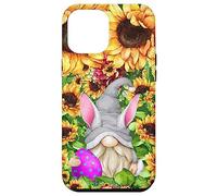 Unique Sunflower Motif for Women with Bunny GNOME for Easter Coque pour iPhone 12 Pro Max