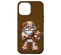 Unique Violin GNOME in Boho Hippie Pants Groovy Flower Power Coque pour iPhone 12 Pro Max