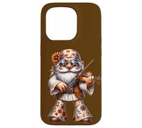 Unique Violin GNOME in Boho Hippie Pants Groovy Flower Power Coque pour iPhone 15 Pro