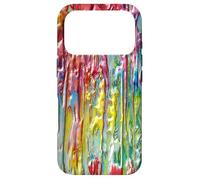 Unique Watercolor Dripping Art Colorful Rainbow Painting Coque pour iPhone 17 Pro