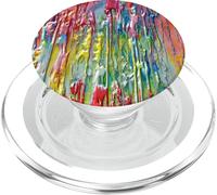 Unique Watercolor Dripping Art Colorful Rainbow Painting PopSockets PopGrip pour MagSafe