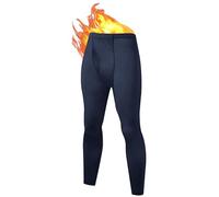 UNIQUEBELLA Sous-vêtements thermiques pour homme, sous-vêtements fonctionnels, caleçons, pantalon de course, tenue d'hiver, sous-vêtements thermiques, leggings de sport, Bas bleu marine, XL