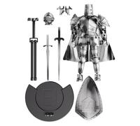 Uniquee Figurine de chevalier médiéval - Statue articulée en polypropylène - Modèle en plastique réglable en permanence - Ornement mobile décoratif réaliste pour bureau, librairie, plan de travail
