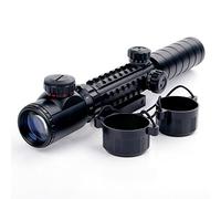 UniqueFire Lunette De Visée 3-9x32EG Rouge et Vert Lumineux Riflescope Sight avec 11mm/20 mm Picatinny Rail Mount & 20mm Tri-Rail