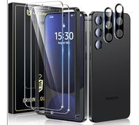 UniqueMe 4 Pièces Verre Trempé pour Samsung Galaxy S24 FE Protection, 2 Pièces Protection ecran 2 Pièces Verre Trempé Protection d'objectif,Compatible avec ID d'empreintes Digitales