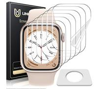 UniqueMe 5 Pièces Protection Ecran Compatible avec Apple Watch Series 5/6/7/SE 40 mm, Adsorption Anhydre, Film Flexible, Soft HD TPU Anti-Empreintes Digitales, Facile à Installer