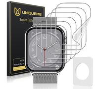 UniqueMe 6 Pièces Protection écran Compatible avec Apple Watch Series 4/5/6/SE 40 mm Film, Installation Facile, Film Flexible, Soft HD TPU