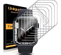 UniqueMe 8 Pièces Protection Ecran Compatible avec Apple Watch Series 6 40 mm, Adsorption Anhydre, Film Flexible, Pour Iwatch 6 Soft HD TPU Anti-Empreintes Digitales, Facile à Installer