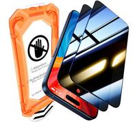 UniqueMe Lot de 2 films protecteurs d'écran HD pour dépoussiérage automatique compatibles avec iPhone 15 Pro Max -EE