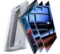 UniqueMe [Lot de 2 protecteurs d'écran pour Samsung Galaxy S24 Ultra Privacy - [retrait automatique de la poussière] Installation facile, sans bulles, anti-espion, couverture complète [pas en verre