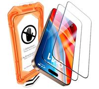 UniqueMe Lot de 2 protections d'écran en verre trempé pour iPhone 14 Pro Max, couverture complète 9H, sans bulles, compatible avec les coques 6,7"