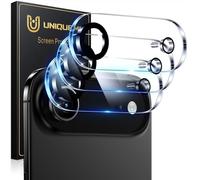 UniqueMe Lot de 3 protections d'objectif d'appareil photo en verre trempé ultra HD pour iPhone Air/iPhone 17 Air [compatible avec coques] [résistant aux rayures] [mode prise de vue nocturne] [tous les
