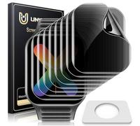 UniqueMe Lot de 8 protecteurs d'écran de confidentialité compatibles avec Apple Watch Series 10 42 mm - [film flexible amélioré] [sans bulles] Film TPU transparent anti-rayures pour iWatch 42 mm (42