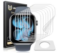 UniqueMe pour Apple Watch Series 11 46 mm Protection d'écran - 8 pièces Film de Protection pour iWatch 46 mm, TPU flexible, Sans Bulles, Film Protecteur d'écran HD, Couverture Complète,Anti-poussière