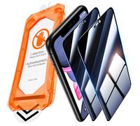 UniqueMe pour iPhone 11/XR Verre Trempé Anti Espion - [Protection de l'écran Complet] Protection écran Anti Espion pour iPhone 11/XR Verre Trempé, Auto-Installable, 2 Pack