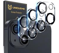 UniqueMe pour iPhone 13 Mini / 13 Protection Camera Objectif - Ultra HD Caméra Protection, 9H Dureté, Ultra Résistant Film Verre Trempé, Facile à Installer-3 Pièces