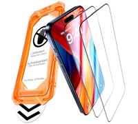 UniqueMe pour iPhone 15 Pro Verre trempé - [Protection de l'écran complet] Protection écran pour iPhone 15 Pro Verre trempé, auto-installable, 2 Pack