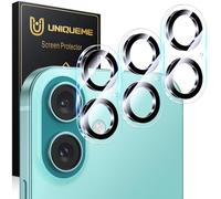 UniqueMe pour iPhone 16/iPhone 16 Plus Caméra Arrière Protecteur - Ultra HD Caméra Protection, 9H Dureté, Ultra Résistant Film Verre Trempé, Facile à Installer-3 Pièces