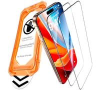 UniqueMe pour iPhone 16 Pro Max Verre Trempé - Protection Ecran pour iPhone 16 Pro Max, Protection de Positionnement, HD Transparent, Compatible avec ID Face - 2 Pièces
