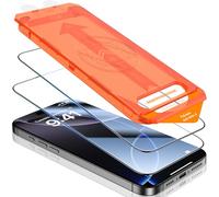 UniqueMe pour iPhone 16 Pro Max Verre Trempé- Protection Ecran, Protection de Positionnement, HD Transparent, Compatible avec ID Face- 2 Pièces