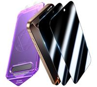 UniqueMe pour iPhone 16 Pro Verre Trempé - Protection Ecran, 2 Pièces, Protection de Positionnement, HD Transparent, Compatible avec ID Face-Noir