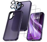 UniqueMe pour iPhone 17 Coque - 5 en 1 Kit Case Protection pour iPhone 17,1 Cover & 2 Verre Trempé & 2 Caméra Arrière Protecteur - Viole