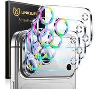 UniqueMe pour iPhone 17 Pro Caméra Arrière Protecteur - Ultra HD Caméra Protection, 9H Dureté, Ultra Résistant Film Verre Trempé, Facile à Installer - 3 Pièces - Dazzle Brillant