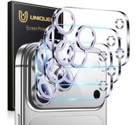 UniqueMe pour iPhone 17 Pro Max Caméra Arrière Protecteur - Ultra HD Caméra Protection, 9H Dureté, Ultra Résistant Film Verre Trempé, Facile à Installer - 3 Pièces - Violet Clair Brillant