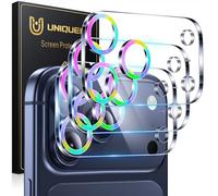 UniqueMe pour iPhone 17 Pro Max Caméra Arrière Protecteur - Ultra HD Caméra Protection, 9H Dureté, Ultra Résistant Film Verre Trempé, Facile à Installer - 3 Pièces - Dazzle Brillant