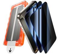 UniqueMe pour iPhone 17 Pro Max Verre Trempé Anti Espion - 2 Pièces Film de Protection Anti Espion iPhone 17 Pro Max Protection Ecran, élimination Automatique de la Poussière, Installation Facile