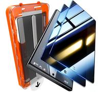 UniqueMe pour S24 Ultra Verre Trempé Anti Espion - 2 Pièces Film de Protection Anti Espion Samsung Galaxy S24 Ultra Protection Ecran, élimination Automatique de la Poussière, Installation Facile