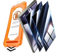 UniqueMe pour Samsung Galaxy S24 Ultra Verre Trempé - Protection Ecran Anti Espion, Protection de Positionnement, HD Transparent, Couverture 3D Complète, Compatible avec ID Face, 2 Pièces-Noir