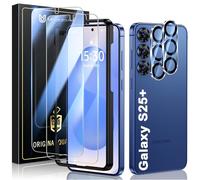 UniqueMe pour Samsung Galaxy S25 Plus Verre Trempé - 2 Pièces Protection Ecran 2 Pièces Verre Trempé Protection d'objectif, Compatible avec ID d'empreintes Digitales