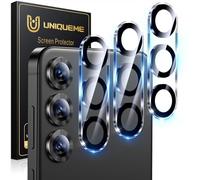 UniqueMe pour Samsung Galaxy S25 Protection Camera Objectif - Ultra HD Caméra Protection, 9H Dureté, Ultra Résistant Film Verre Trempé, Facile à Installer-3 Pièces