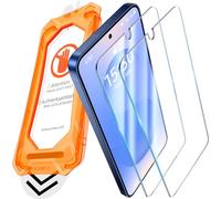 UniqueMe pour Samsung Galaxy S25 Verre Trempé - Protection Ecran, Protection de Positionnement, HD Transparent, Couverture 3D Complète, Compatible avec ID Face- 2 Pièces