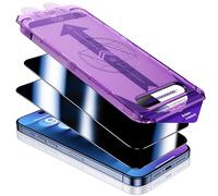 UniqueMe Premium Intimité Verre Trempé pour iPhone 15 Pro Max Protection écran Anti Espion, Dépoussiérage Automatique, 9H Couverture Complète Verre de Protection Privacy Film, 2 Pièces