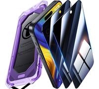 UniqueMe Premium Intimité Verre Trempé pour iPhone 15 Pro Max Protection écran Anti Espion, Dépoussiérage Automatique, 9H Couverture Complète Verre de Protection Privacy Film, 2 Pièces