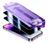 UniqueMe Premium Intimité Verre Trempé pour iPhone 16e/13/13 Pro/14 Protection écran Anti Espion, Dépoussiérage Automatique, 9H Couverture Complète Verre de Protection Privacy Film, 2 Pièces