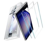 UniqueMe Protection écran pour Samsung Galaxy S22 Ultra/S23 Ultra Protection, 2 Pièces 7H PET Film, Support ID d'empreintes Digitales, Couverture 3D Complète, Installation Anti-bulles