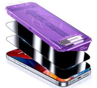 UniqueMe Verre Trempé Anti-Espion pour iPhone 16 Pro Max - Protection Ecran, 2 Pièces, Protection de Positionnement, HD Transparent, Compatible avec ID Face