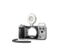 【Uniquement pour iPhone 17 Pro】 TELESIN Master Grip Kit, Magnétique Poignée avec C03 Lampe pour Selfie+UV Filtre+Black Mist 1/4 Filtre, Intégrée de 3200mAh Batterie & Recharge sans Fil