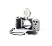 【Uniquement pour iPhone 17 Pro】 TELESIN Master Grip Kit, Magnétique Poignée avec C03 Lampe pour Selfie+UV Filtre+VND Filtre, Creator Kit Intégrée de 3200mAh Batterie & Recharge sans Fil