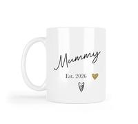 UNIQUEPGIFTS Mug 2026 pour maman, révélation de grossesse, Noël, anniversaire pour elle, blanc, 325 ml