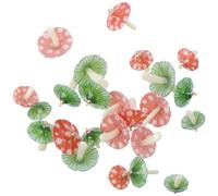 Uniquer Lot de 24 pendentifs miniatures en résine en forme de champignons 2 couleurs
