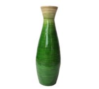 Uniquewise Vase Classique en Bambou de 61 cm Fait à la Main, pour Salle à Manger, Salon, entrée, à remplir de Branches ou de Fleurs séchées, Vert Brillant