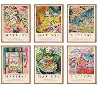 uniro Henri Matisse - Impressions d'art mural vintage Matisse pour décoration esthétique de chambre, chambre, salon, galerie, décoration murale | Sans cadre 20,3 x 25,4 cm