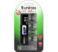 UNIROSS Chargeur Compact 3T LCD, Pour 1 à 2 Piles Lithium 1.2V AA et AAA G