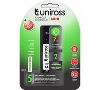 UNIROSS Chargeur Mini Hybrio AA/AAA + 2 piles rechargeables AA 1,2 V inclus G