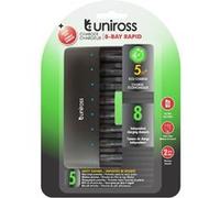 UNIROSS Chargeur RAPIDE pour 1 à 8 Piles Ni-MH 1.2V AA AAA G